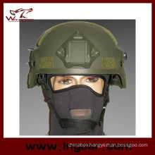 Military Mich 2000 Ach Helmet with Nvg Mount & Side Rail Action Version Helmet Od